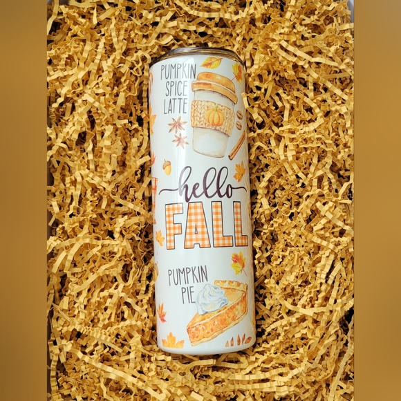 Hello Fall 20oz Stainless Steel Tumbler - Picture 1 of 3